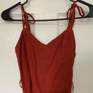 Burnt orange jumpsuit